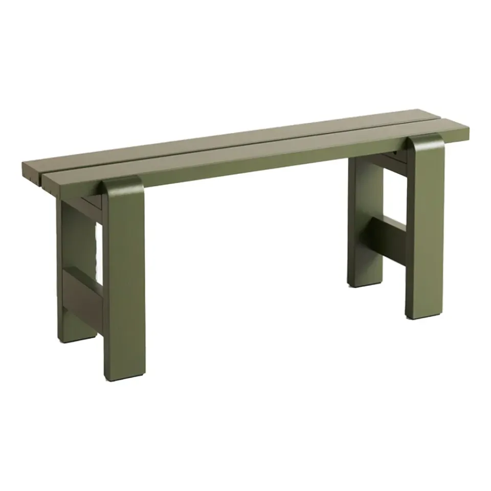 Banco Weekday 111x23 cm en pino lacado, Oliva*HAY New