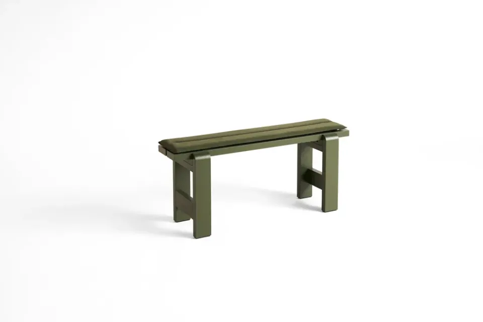 Banco Weekday 111x23 cm en pino lacado, Oliva*HAY New