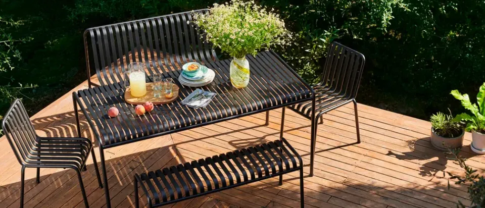 Banco 120x42 cm Palissade, Anthracite*HAY New