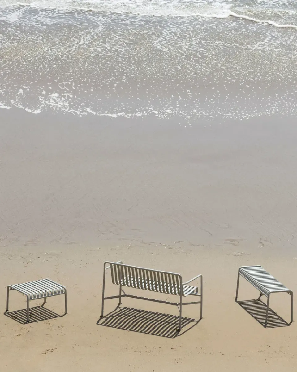 Banco 120x42 cm Palissade, Sky grey*HAY Hot
