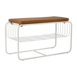 Banco/estante zapatero Nod 80x36x42 cm, White*Scandi Living Discount