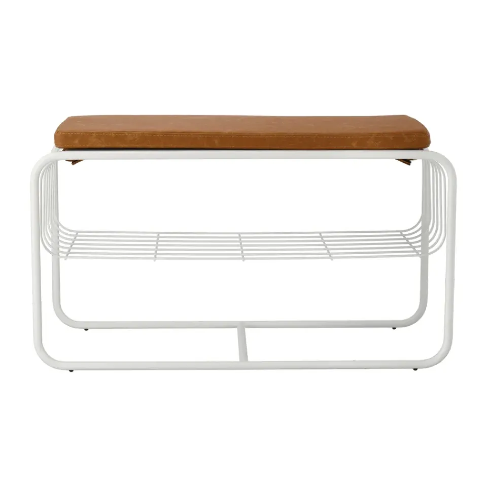 Banco/estante zapatero Nod 80x36x42 cm, White*Scandi Living Discount