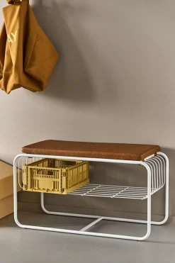 Banco/estante zapatero Nod 80x36x42 cm, White*Scandi Living Discount