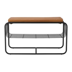 Banco/estante zapatero Nod 80x36x42 cm, Black*Scandi Living Best