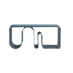 Banqueta Curva 100 cm, Dusty blue*AYTM Outlet