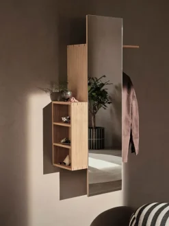 Bon hallway cabinet perchero con espejo, Oiled Oak*Ferm Living Online