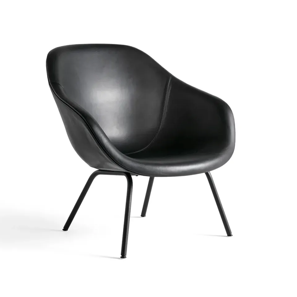 Butaca About a Lounge 87, Sense black-estructura de acero negra*HAY