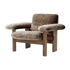 Butaca Brasilia low back, Walnut-Sahara sheepskin curly*Audo Copenhagen Best