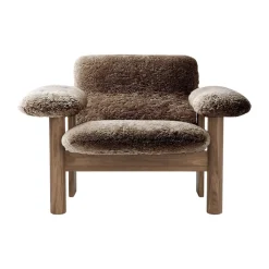 Butaca Brasilia low back, Walnut-Sahara sheepskin curly*Audo Copenhagen Best