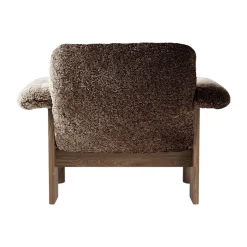 Butaca Brasilia low back, Walnut-Sahara sheepskin curly*Audo Copenhagen Best