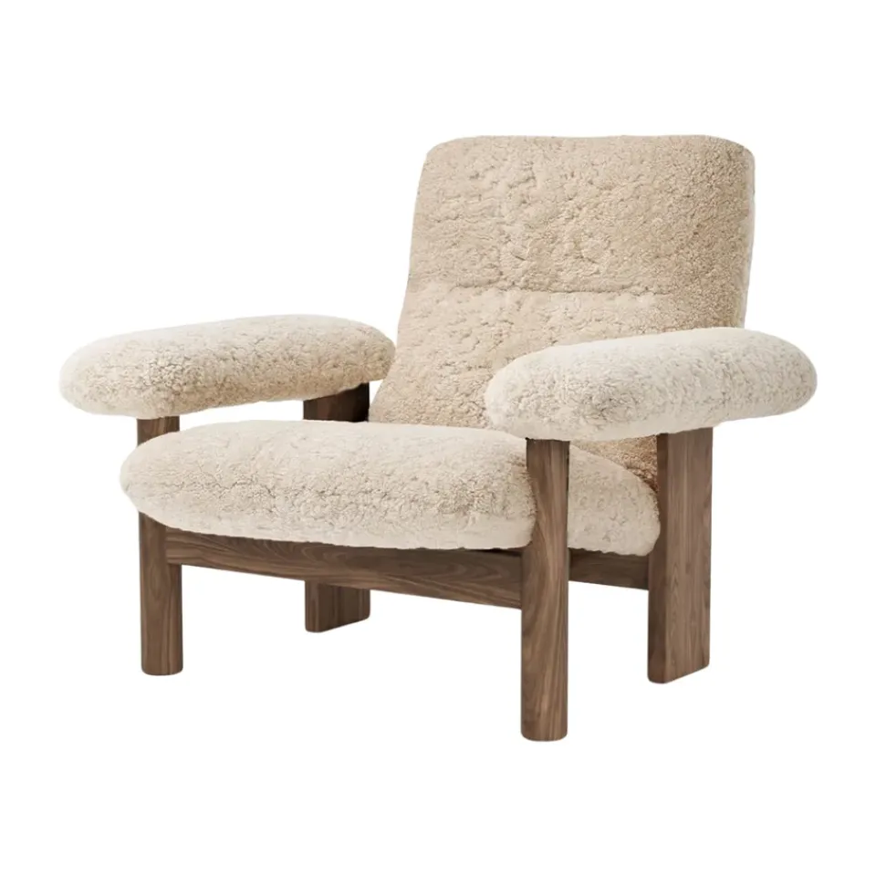 Butaca Brasilia, Walnut-Nature sheepskin curly*Audo Copenhagen Best