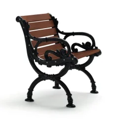 Butaca Byarum, Pino barniz marrón, soporte negro*Byarums bruk Outlet