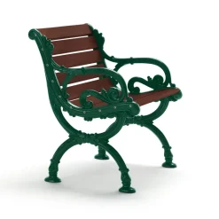 Butaca Byarum, Pino marrón glaseado, soporte verde*Byarums bruk Best