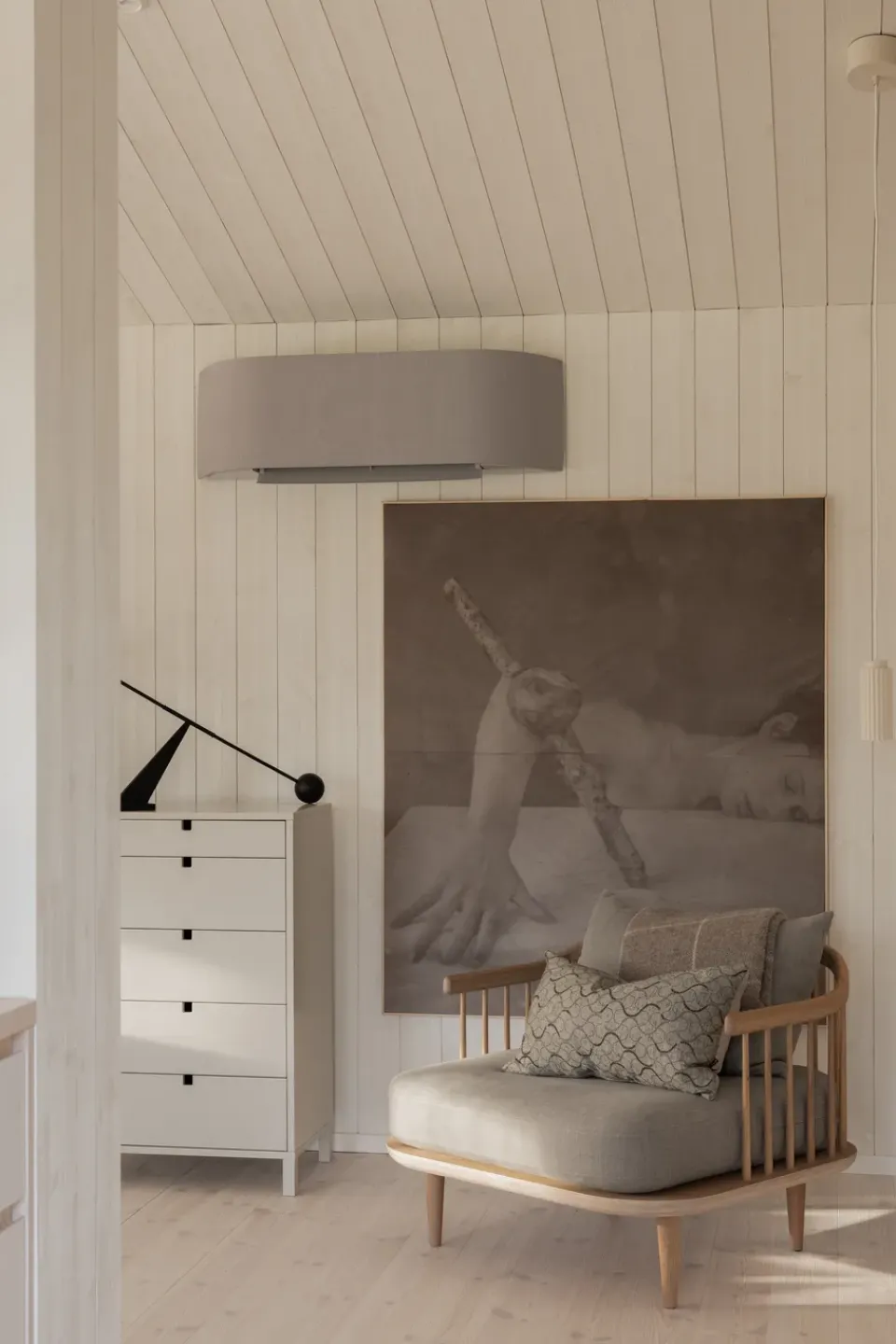 Butaca Fly SC1, Roble claro aceitado + beige tela*&Tradition Outlet
