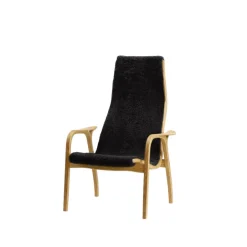 Butaca infantil Lamini, Piel de oveja black, roble aceitado*Swedese Discount