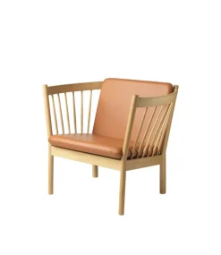 Butaca J146, Oak nature lacquered-cognac leather*FDB Møbler Online