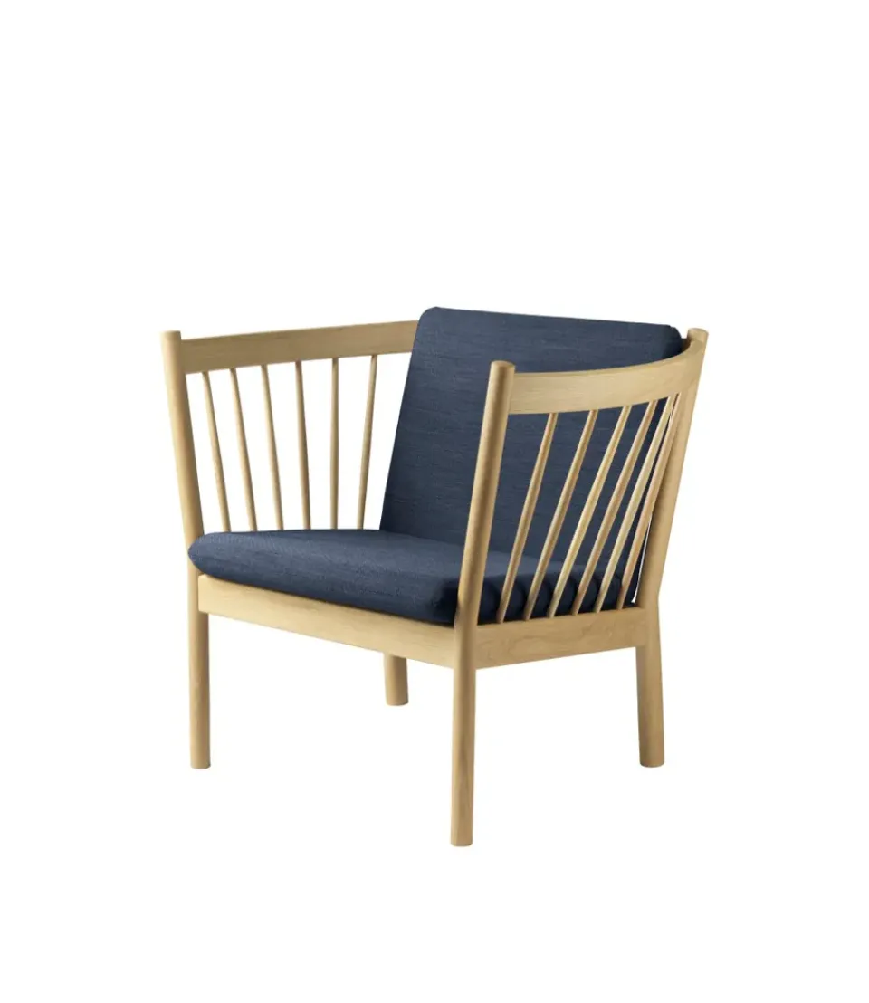 Butaca J146, Oak nature lacquered-dark blue*FDB Møbler Clearance