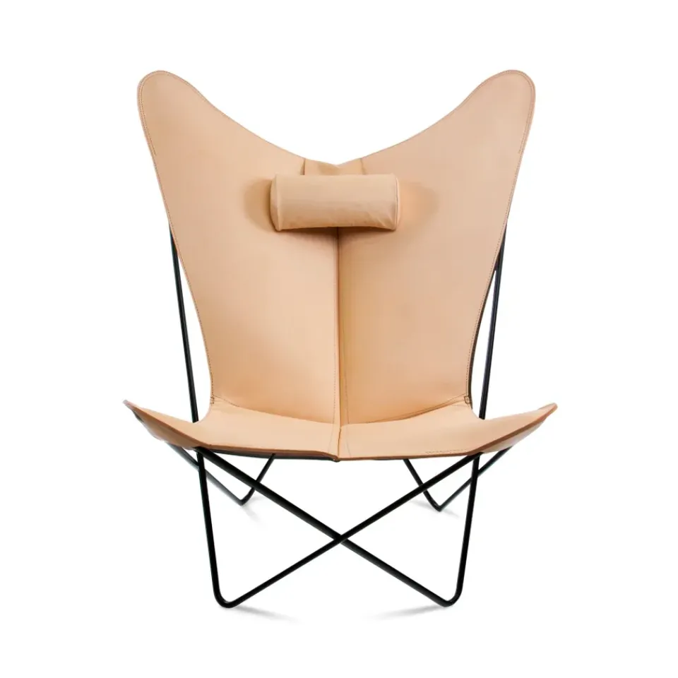 Butaca KS Chair, cuero natural, estructura negra*OX Denmarq Sale