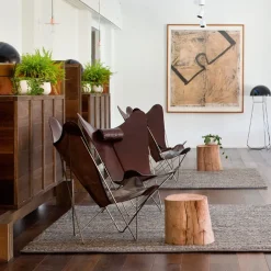 Butaca KS Chair, cuero natural, estructura negra*OX Denmarq Sale