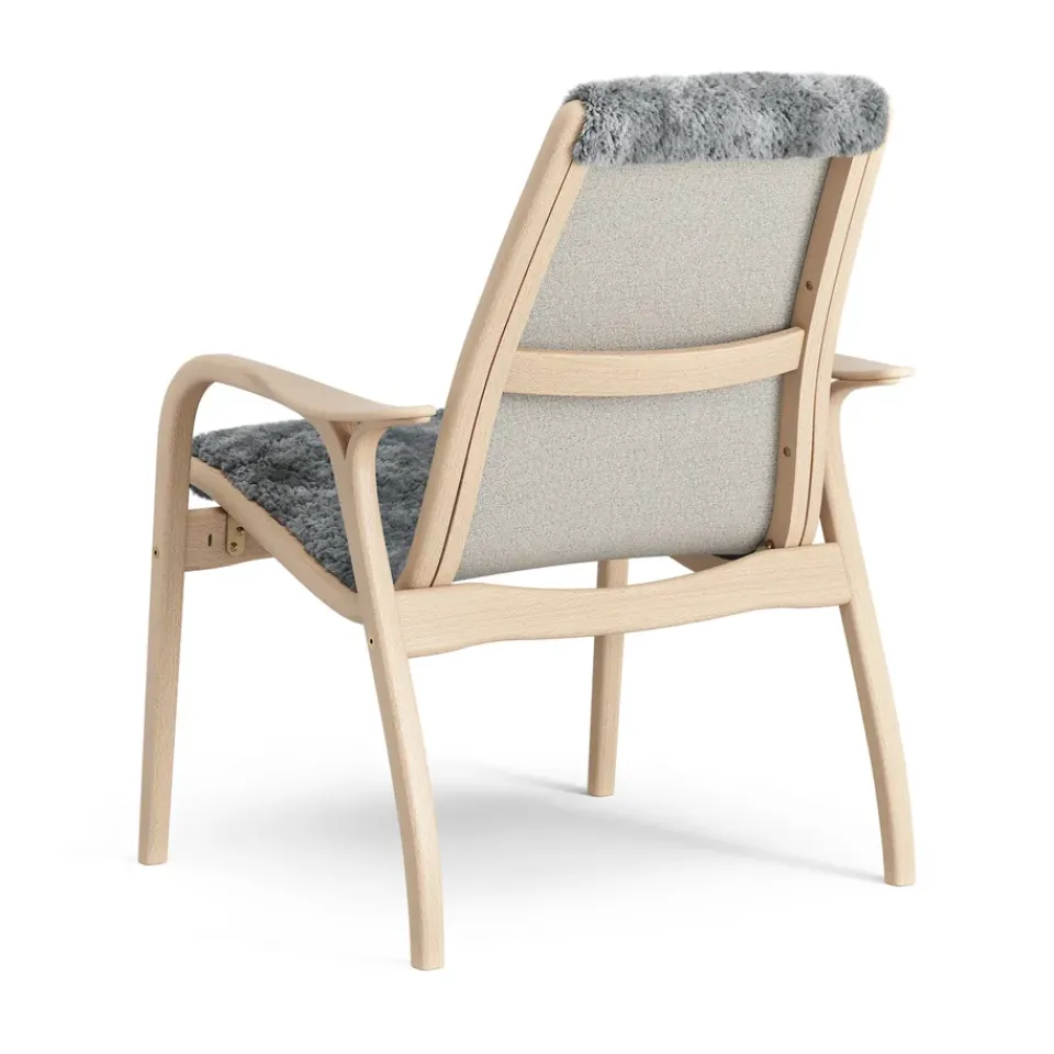 Butaca Laminett haya lacada/piel de oveja, Scandinavian Grey (gris)*Swedese Online