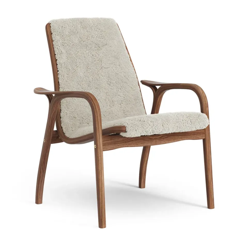 Butaca Laminett nogal aceitado/piel de oveja, Moonlight (beige)*Swedese Sale