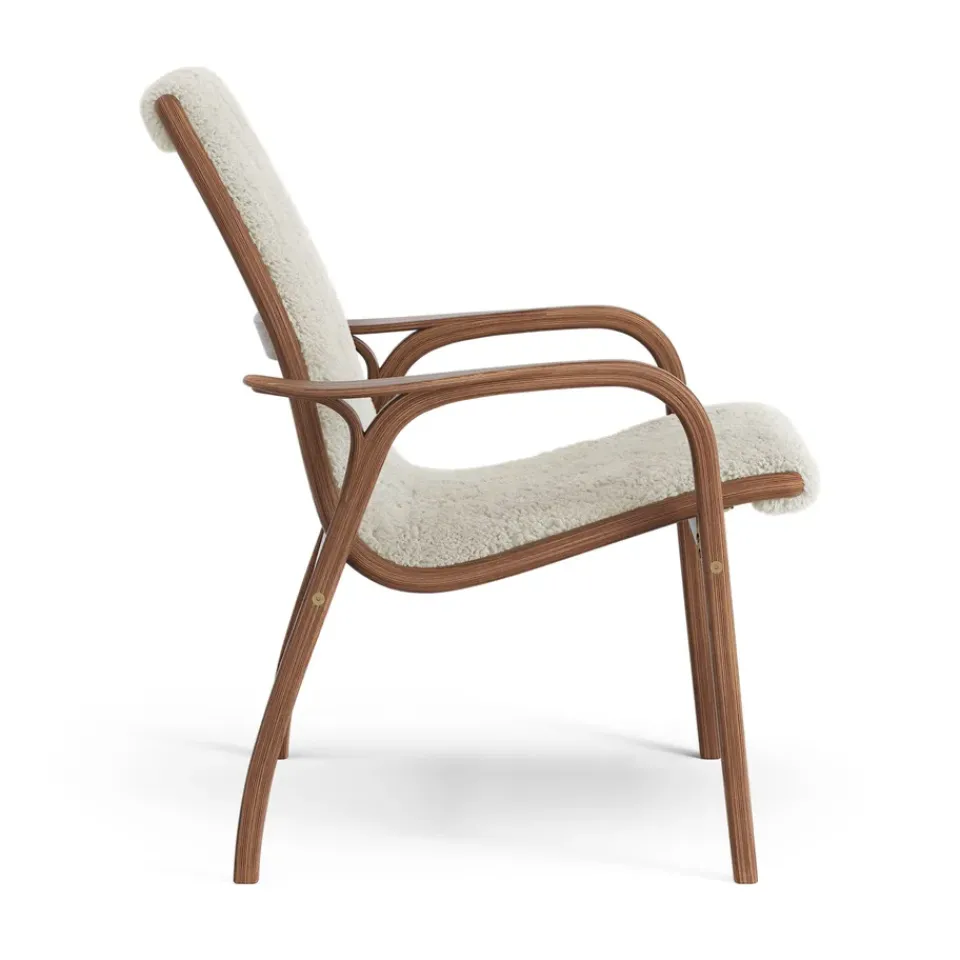 Butaca Laminett nogal aceitado/piel de oveja, Moonlight (beige)*Swedese Sale