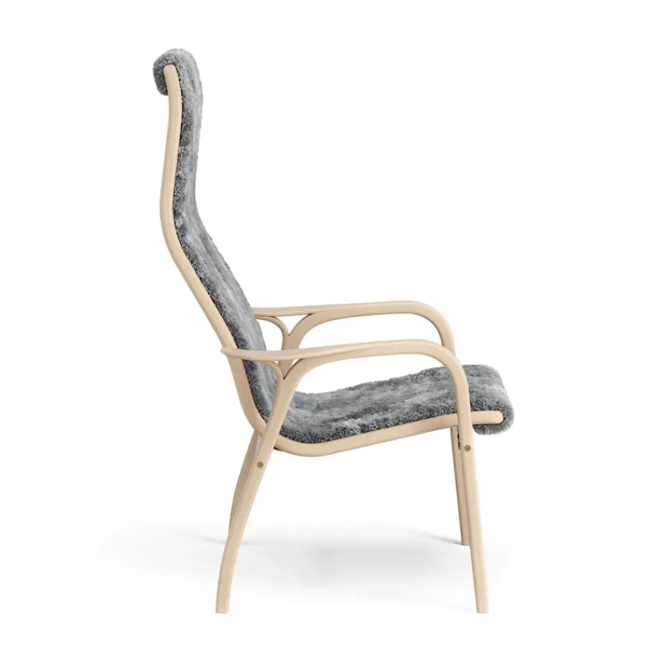 Butaca Lamino haya lacada/piel de oveja, Scandinavian Grey*Swedese Sale