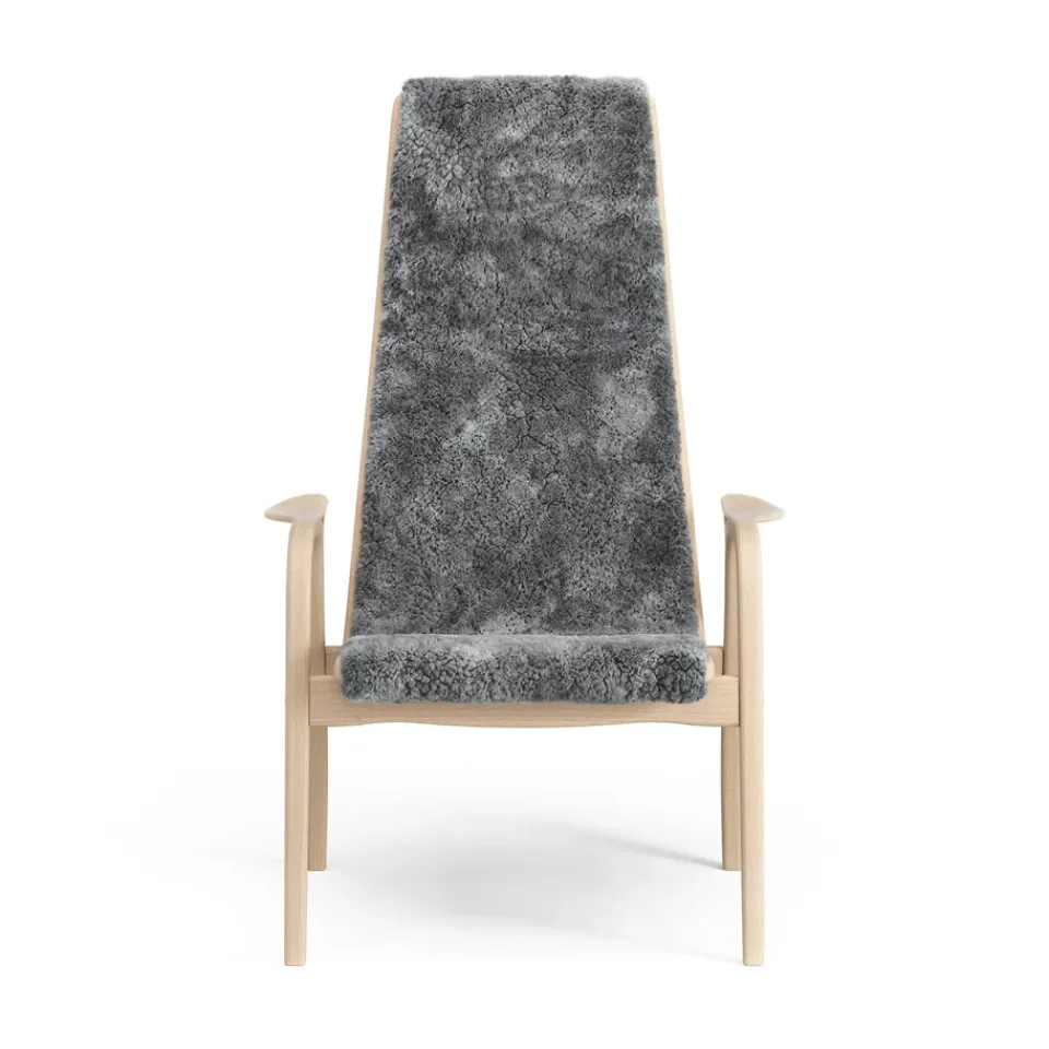 Butaca Lamino haya lacada/piel de oveja, Scandinavian Grey*Swedese Sale