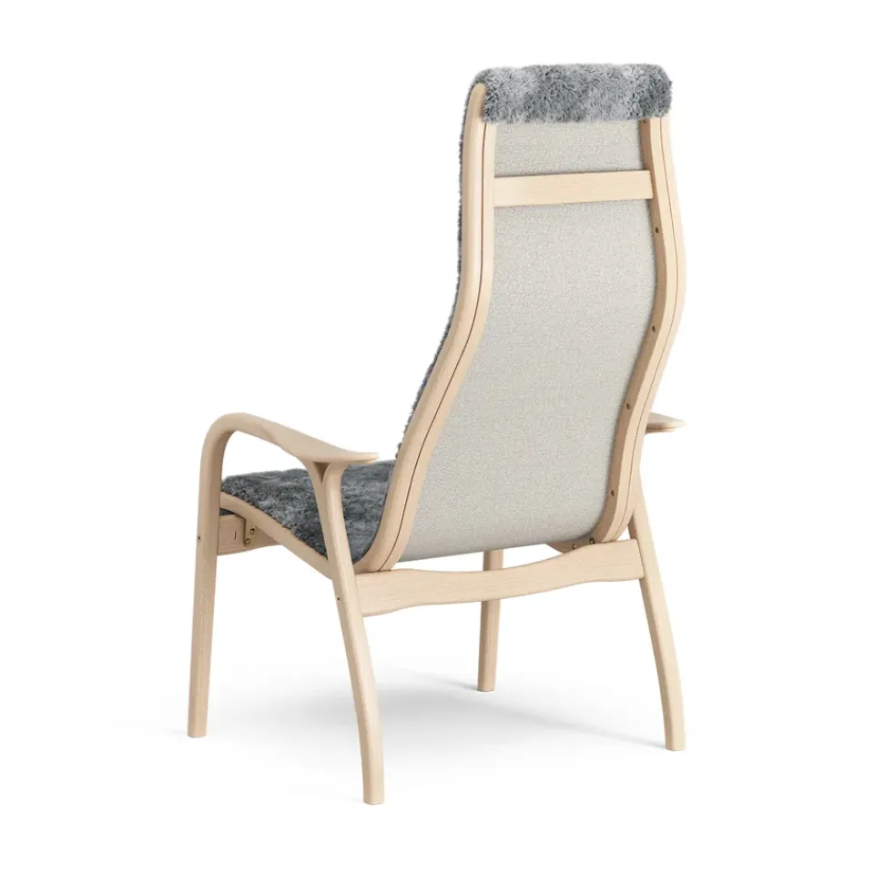 Butaca Lamino haya lacada/piel de oveja, Scandinavian Grey*Swedese Sale