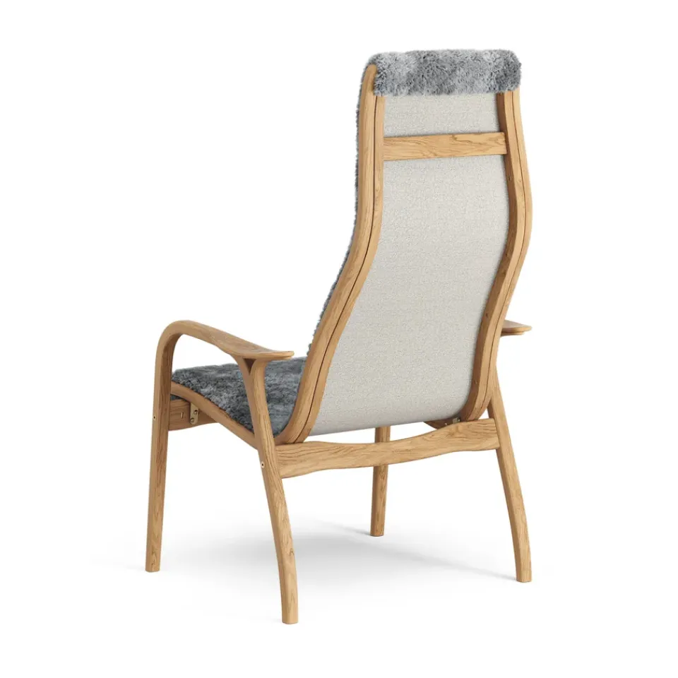 Butaca Lamino roble aceitado/piel de oveja, Scandinavian Grey*Swedese New