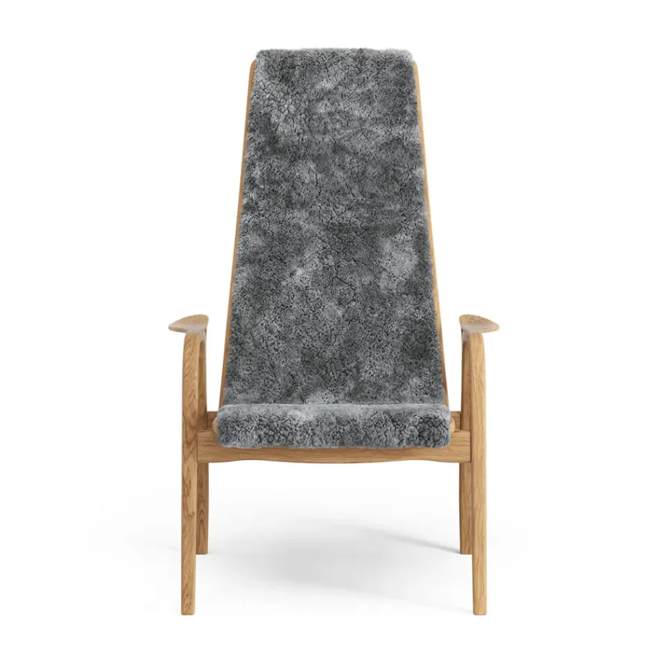 Butaca Lamino roble aceitado/piel de oveja, Scandinavian Grey*Swedese New