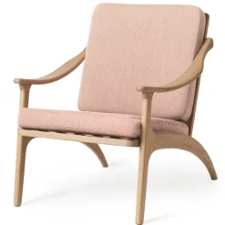 Butaca Lean Back Canvas roble tratado con aceite blanco, Pale rose*Warm Nordic Hot