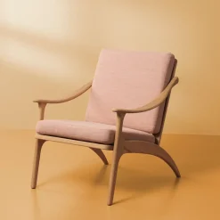 Butaca Lean Back Canvas roble tratado con aceite blanco, Pale rose*Warm Nordic Hot