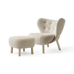 Butaca Little Petra VB1 incl. puf ATD1, Roble aceitado blanco-Karakorum*&Tradition Discount