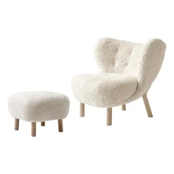 Butaca Little Petra VB1 incl. puf ATD1, roble aceitado blanco-Moonlight*&Tradition Clearance