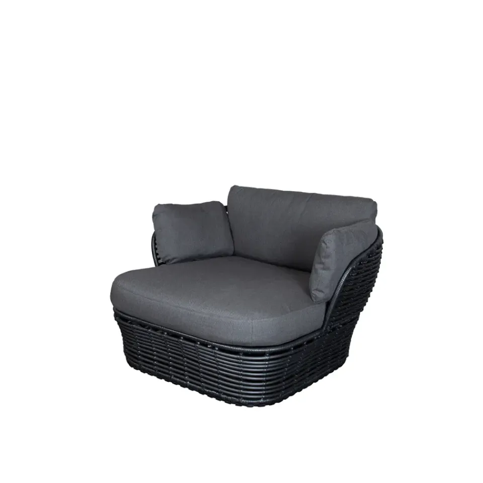 Butaca Lounge Basket, Graphite grey, incl. cojines es*Cane-line Discount