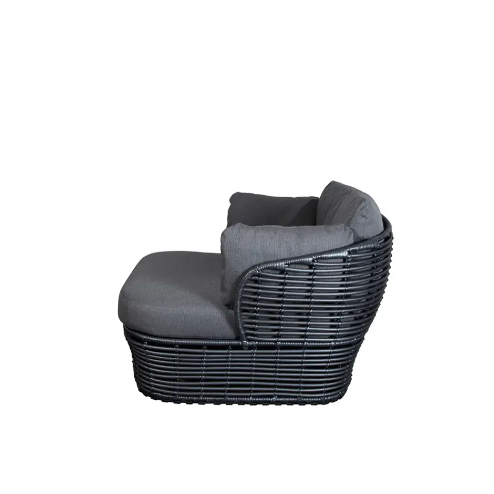 Butaca Lounge Basket, Graphite grey, incl. cojines es*Cane-line Discount