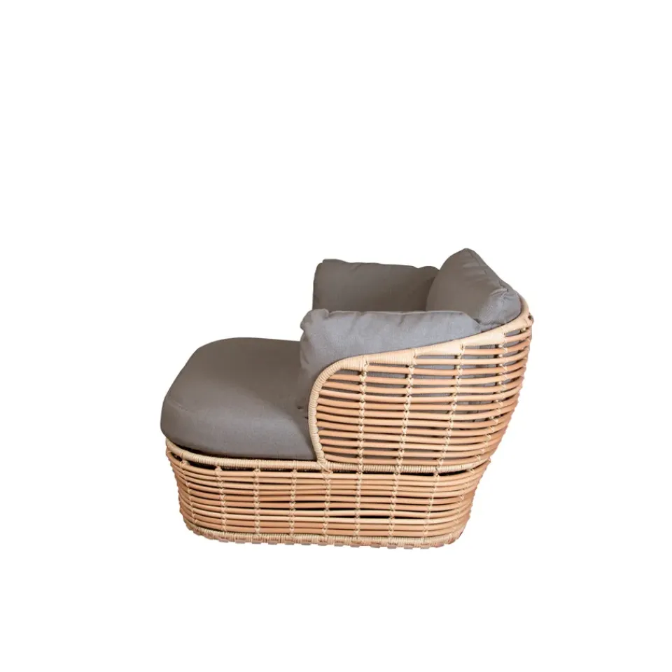 Butaca Lounge Basket, Natural, incl. cojines taupe*Cane-line New