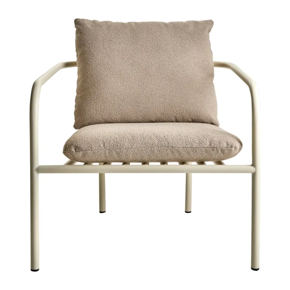 Butaca Lounge Bendt, Teddy beige-pearl white*Brafab New