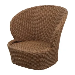 Butaca Lounge Coast swivel, Umber brown (Flat Weave)*Cane-line Best