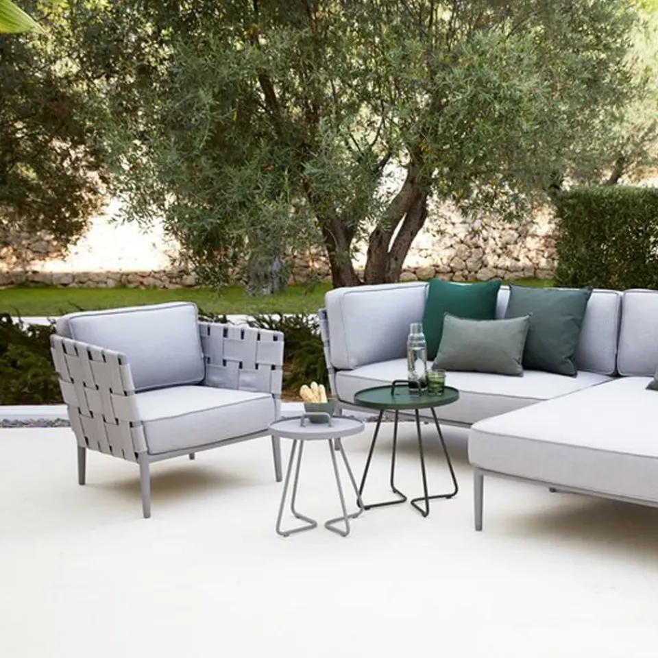 Butaca Lounge Conic, Light grey, incl. cojines*Cane-line New