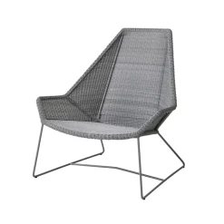 Butaca Lounge de respaldo alto Breeze weave, Light grey*Cane-line Clearance