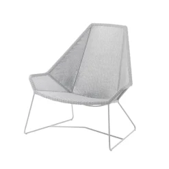 Butaca Lounge de respaldo alto Breeze weave, White grey*Cane-line Discount
