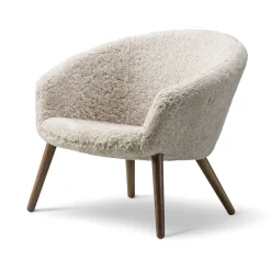 Butaca Lounge Ditzel de piel de oveja, Moonlight - walnut*Fredericia Furniture Best