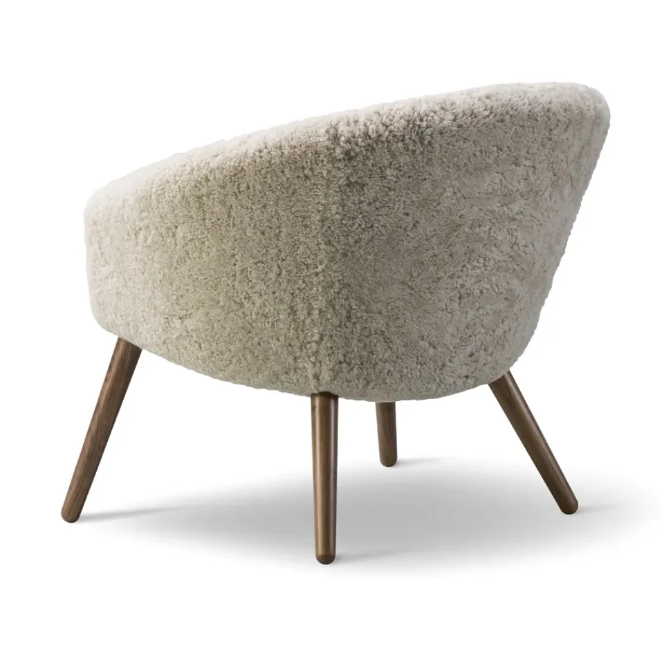 Butaca Lounge Ditzel de piel de oveja, Moonlight - walnut*Fredericia Furniture Best