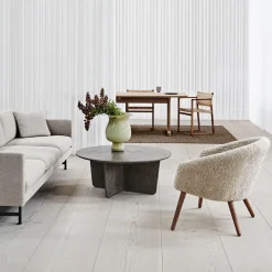 Butaca Lounge Ditzel de piel de oveja, Moonlight - walnut*Fredericia Furniture Best