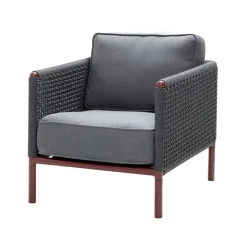 Butaca Lounge Encore, airtouch bordeaux/dark grey, incl. cojines*Cane-line Discount