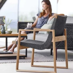Butaca Lounge Endless, Dark grey, teakstativ*Cane-line Discount