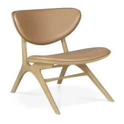 Butaca Lounge Eye, Roble lacado-cuero Sienna*Ethnicraft Discount