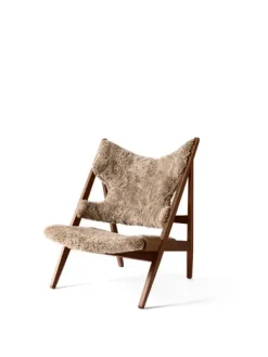 Butaca Lounge Knitting, Piel de oveja sahara, estructura de nogal*Audo Copenhagen Hot